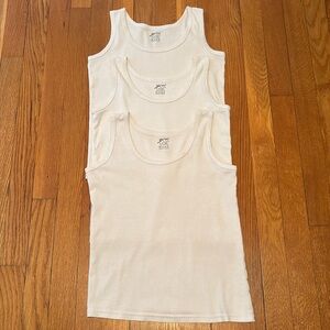 Set of 3 Brix 100% cotton undershirt tank tops in size 9 - 10 age